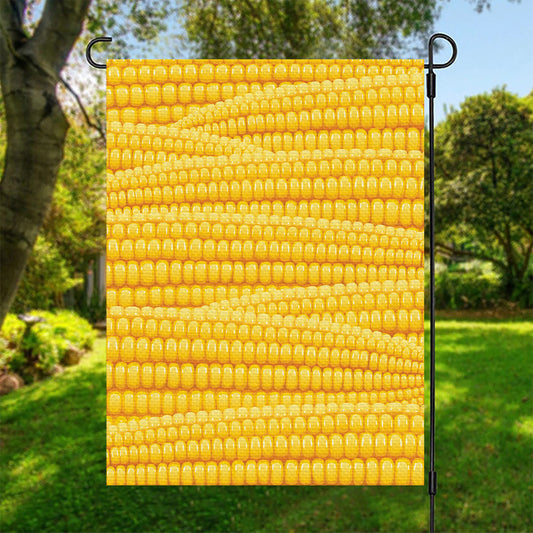 Corn Pattern Print Garden Flag