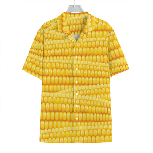 Corn Pattern Print Hawaiian Shirt