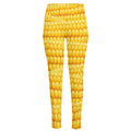 Corn Pattern Print High-Waisted Pocket Leggings