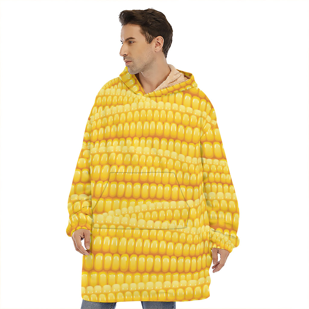 Corn Pattern Print Hoodie Blanket