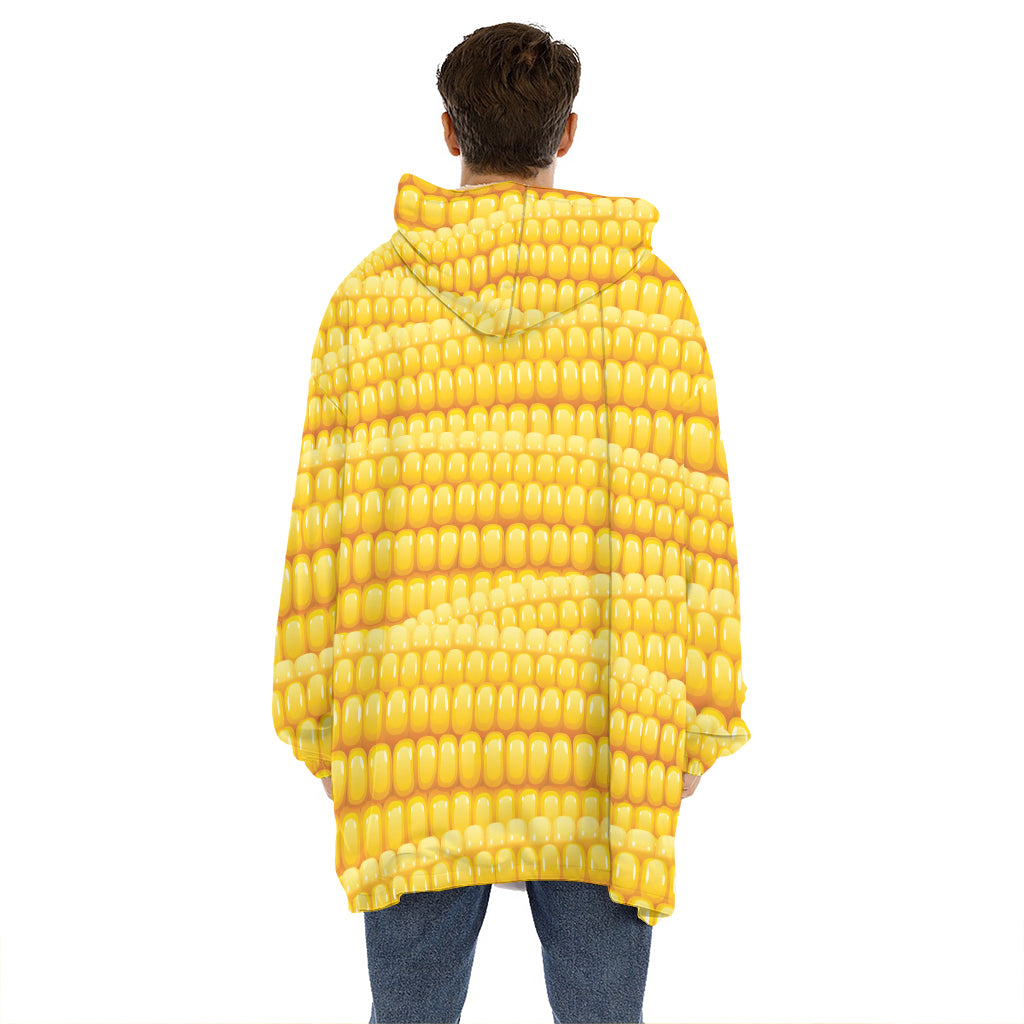 Corn Pattern Print Hoodie Blanket