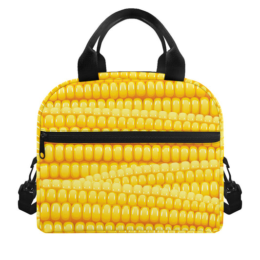 Corn Pattern Print Insulated Lunch Bag