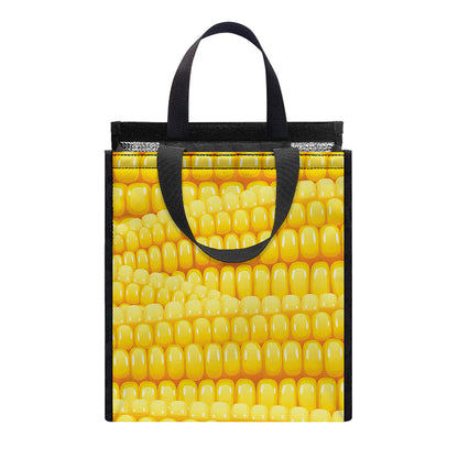 Corn Pattern Print Insulated Lunch Tote