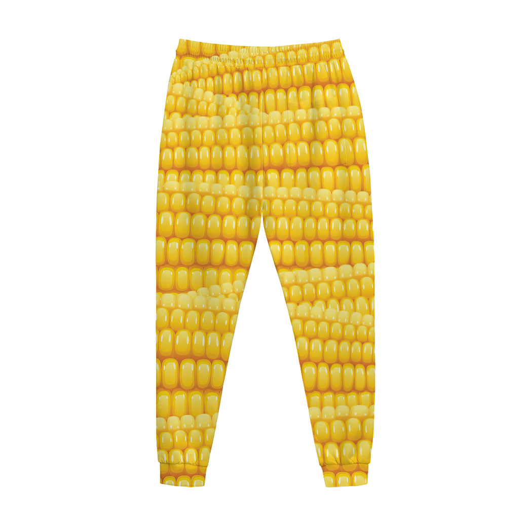 Corn Pattern Print Jogger Pants