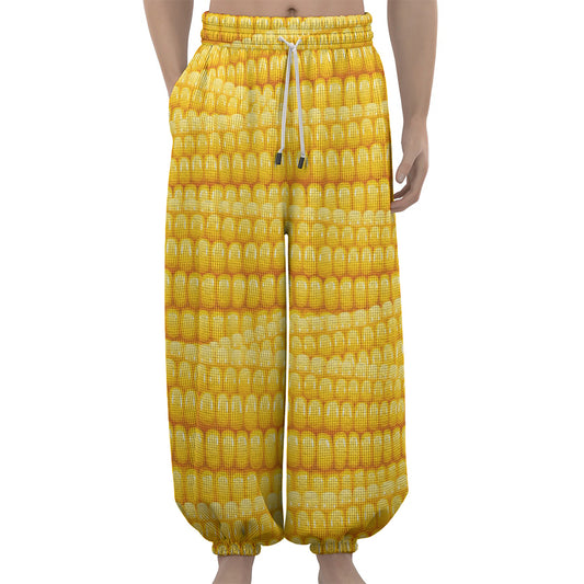 Corn Pattern Print Lantern Pants