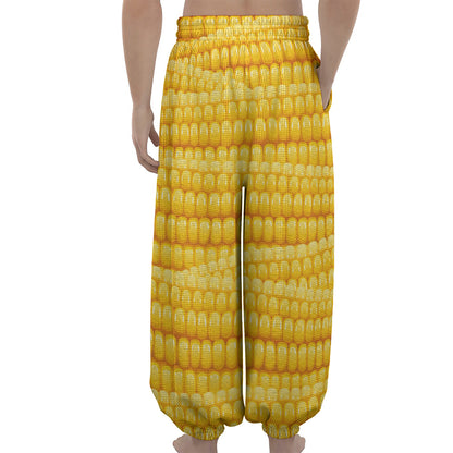 Corn Pattern Print Lantern Pants