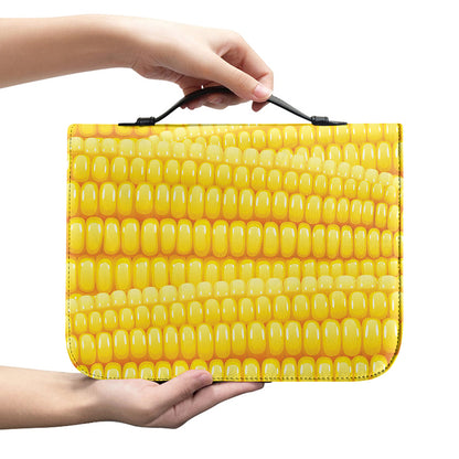 Corn Pattern Print Leather Bible Cover