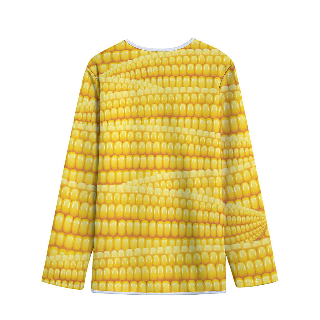 Corn Pattern Print Long Sleeve Short Coat
