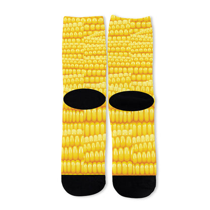 Corn Pattern Print Long Socks