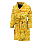 Corn Pattern Print Men's Bathrobe