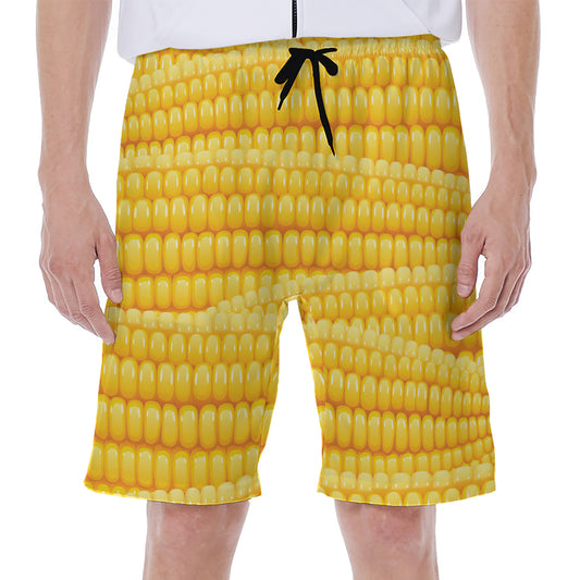 Corn Pattern Print Men's Beach Shorts