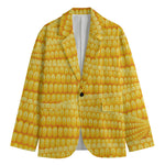 Corn Pattern Print Men's Blazer