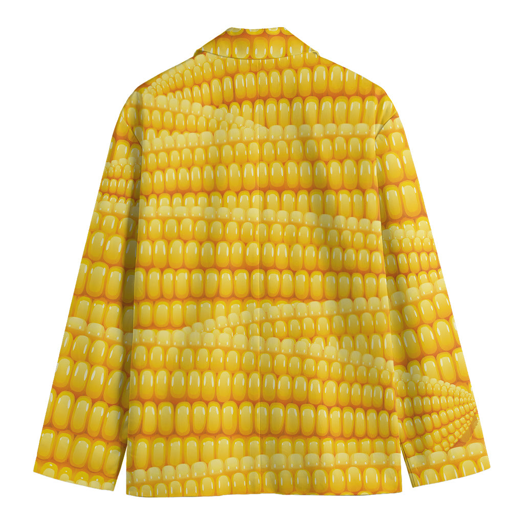 Corn Pattern Print Men's Cotton Blazer