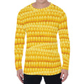 Corn Pattern Print Men's Long Sleeve T-Shirt