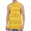 Corn Pattern Print Men's Muscle Tank Top