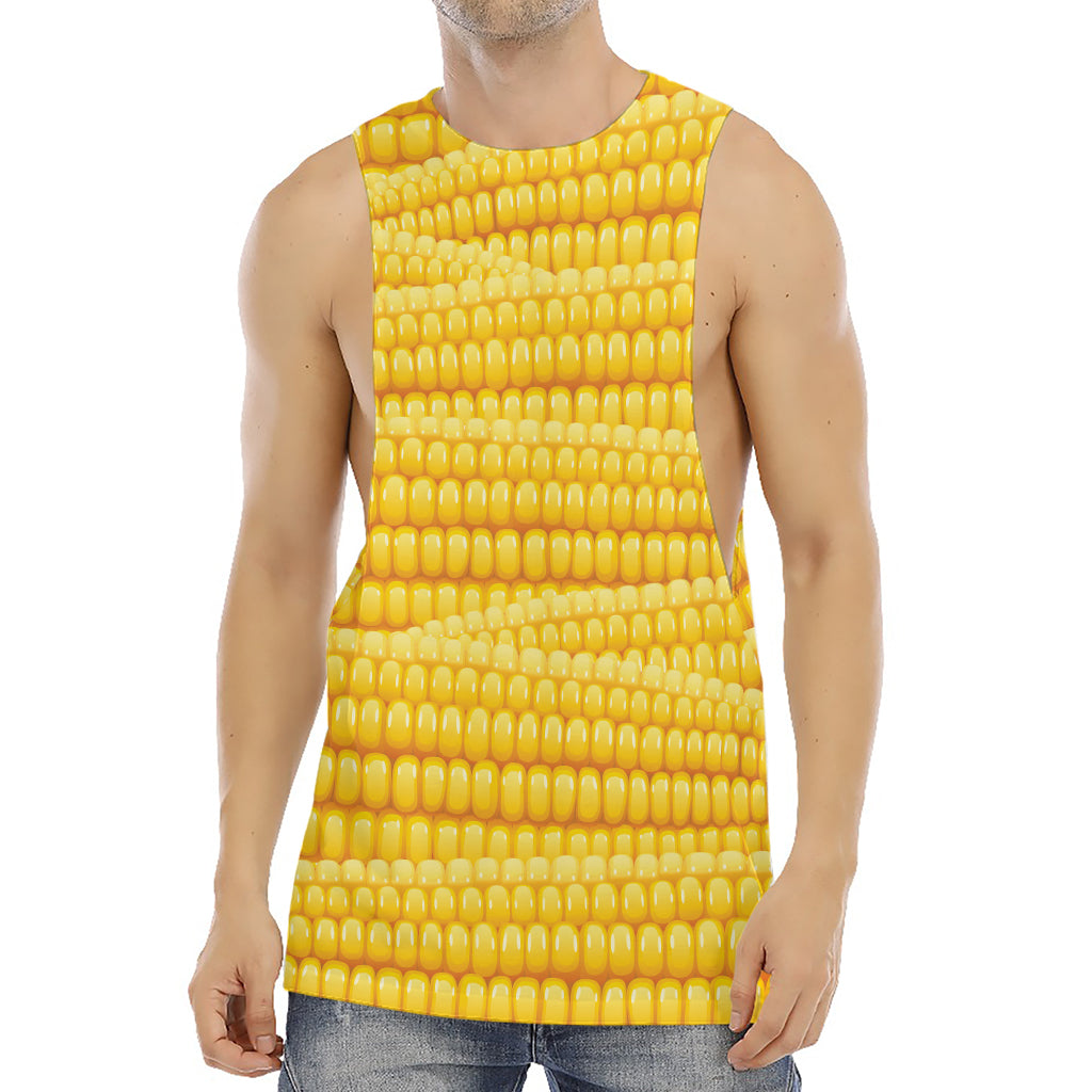Corn Pattern Print Men's Muscle Tank Top