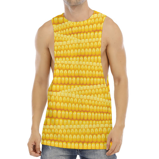Corn Pattern Print Men's Muscle Tank Top