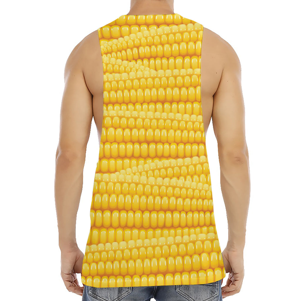 Corn Pattern Print Men's Muscle Tank Top