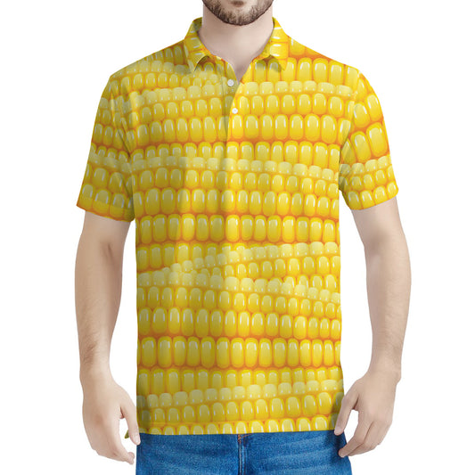 Corn Pattern Print Men's Polo Shirt