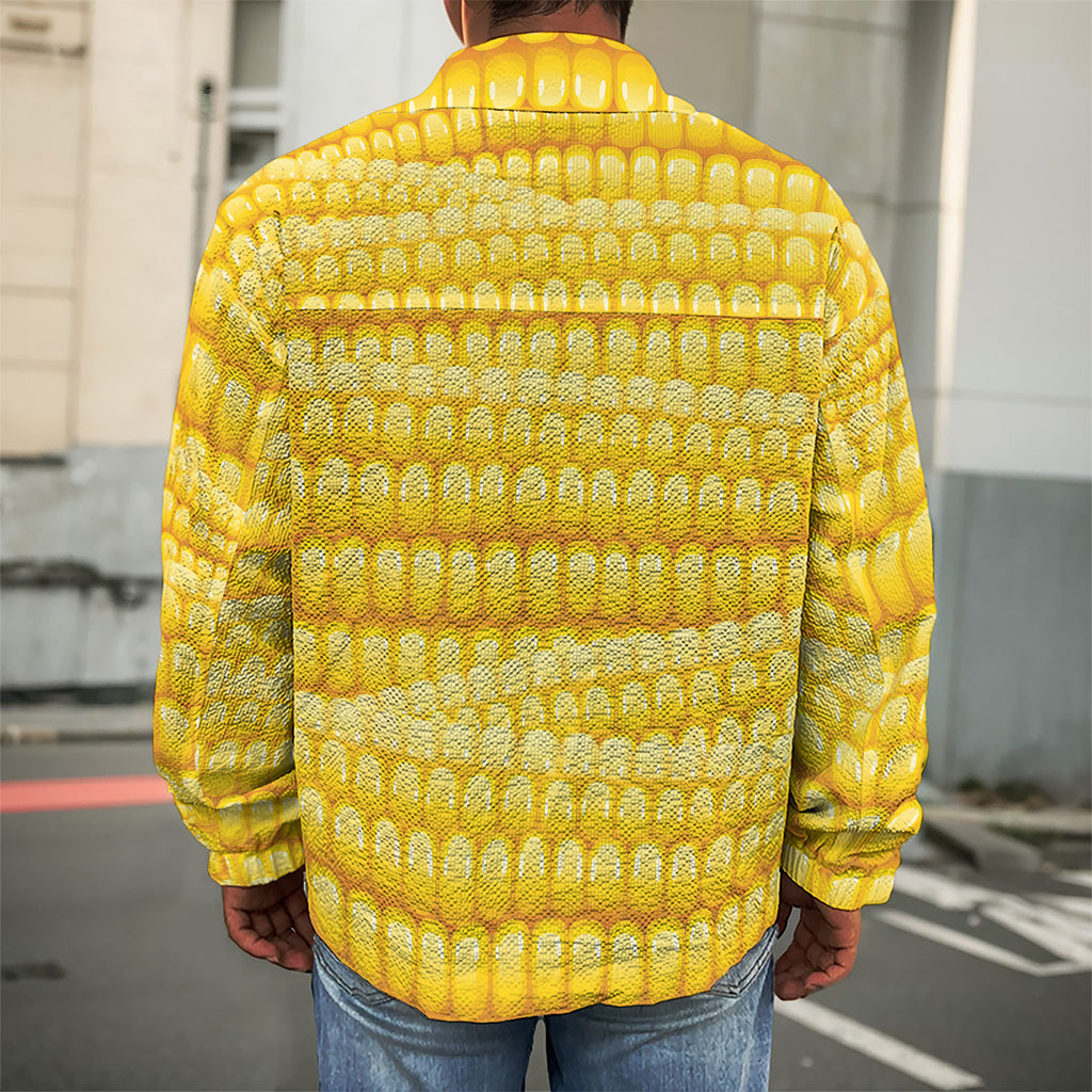 Corn Pattern Print Men's Shirt Jacket