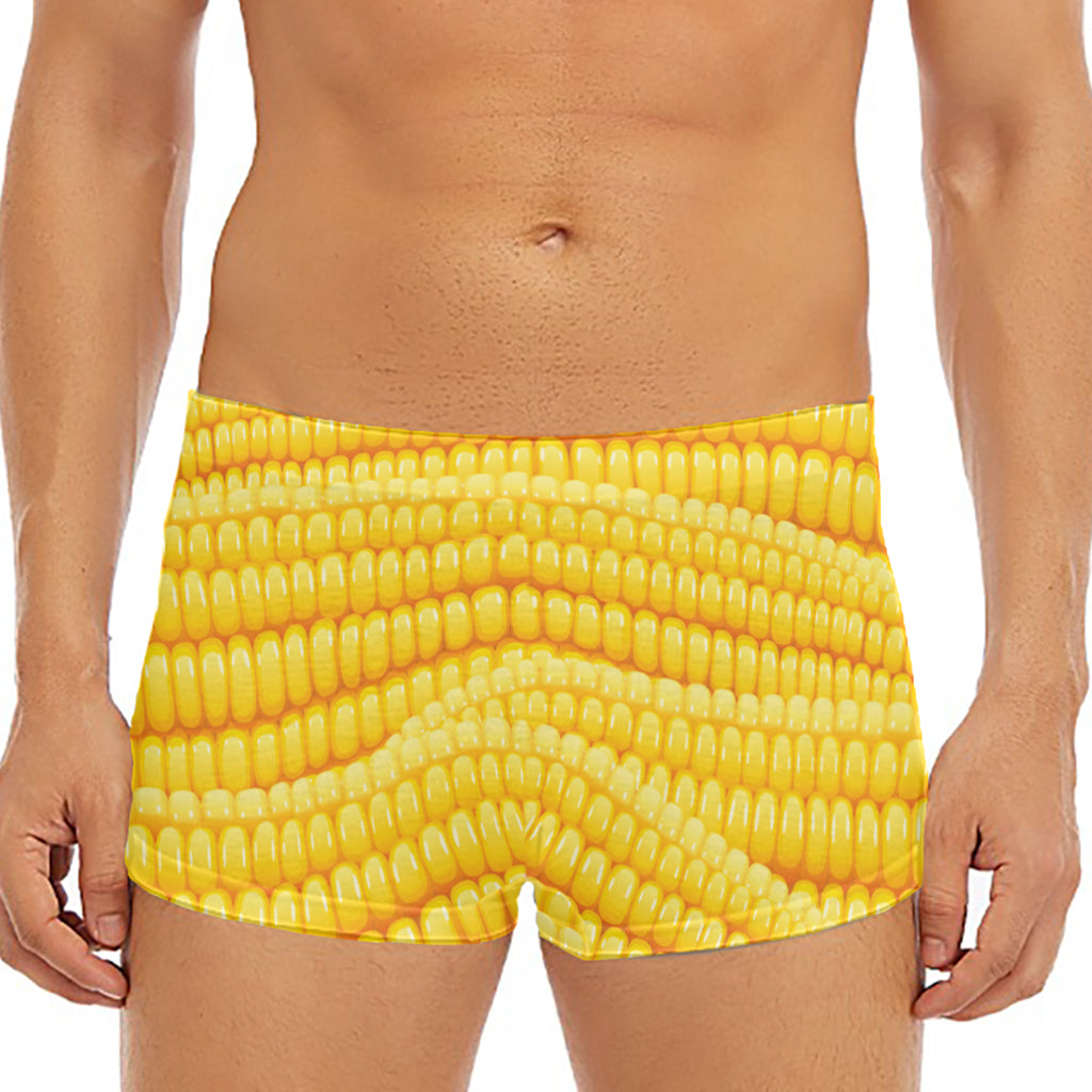 Corn Pattern Print Men's Short Boxer Briefs