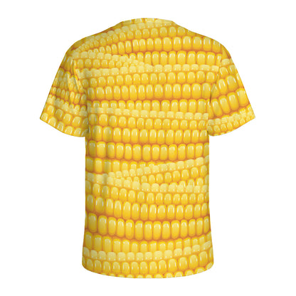 Corn Pattern Print Men's Sports T-Shirt