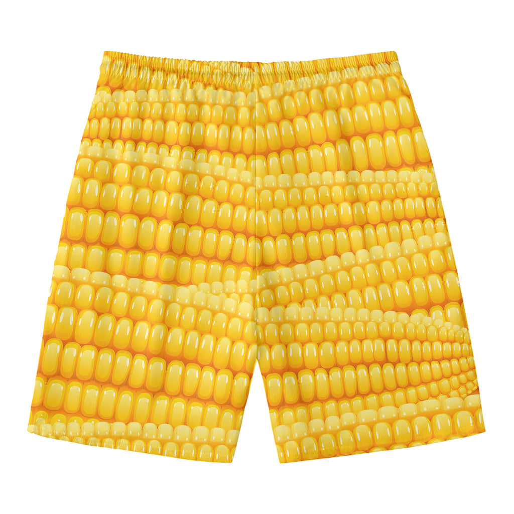 Corn Pattern Print Men's Swim Trunks