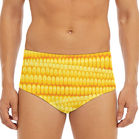 Corn Pattern Print Men's Triangle Swim Briefs