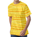 Corn Pattern Print Men's Velvet T-Shirt