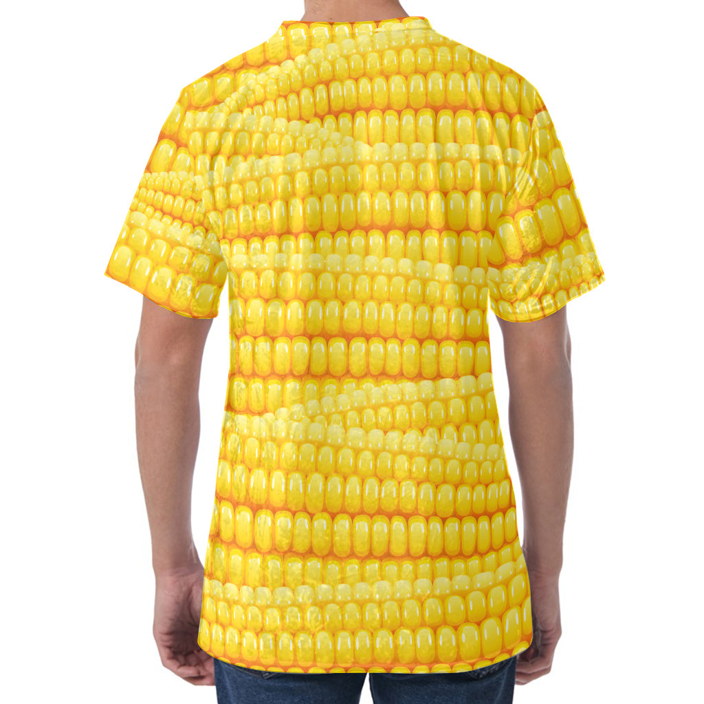 Corn Pattern Print Men's Velvet T-Shirt