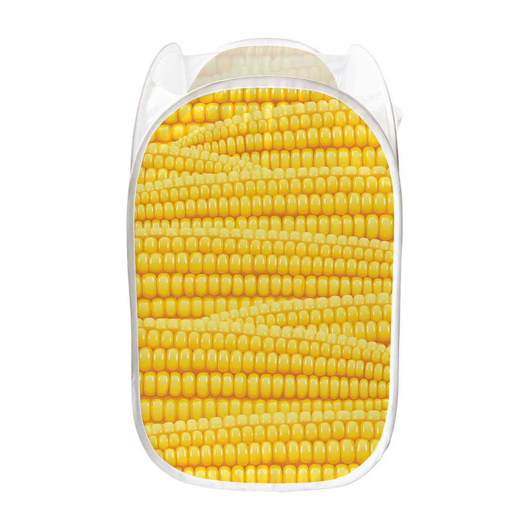 Corn Pattern Print Mesh Laundry Hamper