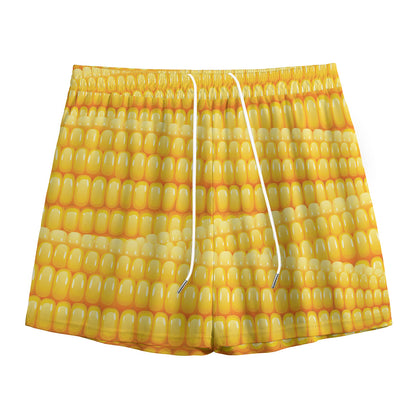 Corn Pattern Print Mesh Shorts