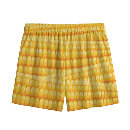 Corn Pattern Print Mesh Shorts