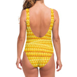 Corn Pattern Print One Piece Swimsuit