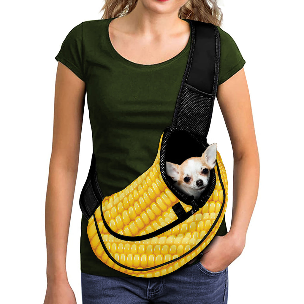 Corn Pattern Print Pet Sling Carrier