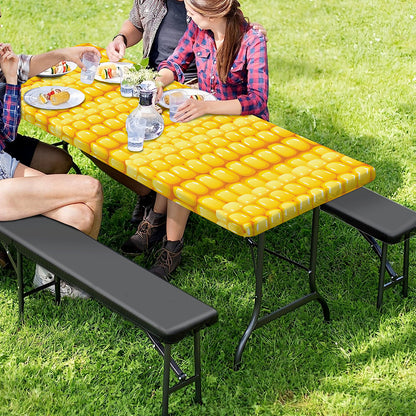 Corn Pattern Print Picnic Table Cover