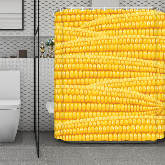 Corn Pattern Print Polyester Shower Curtain