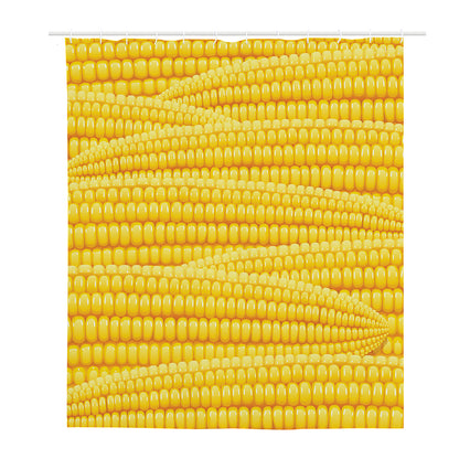 Corn Pattern Print Polyester Shower Curtain