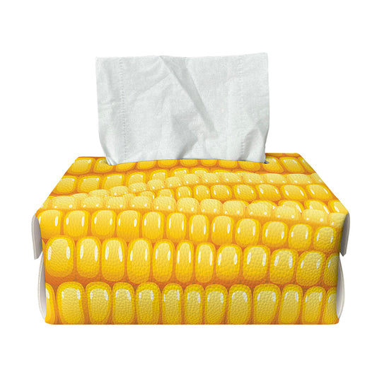 Corn Pattern Print Rectangle Tissue Box Cover