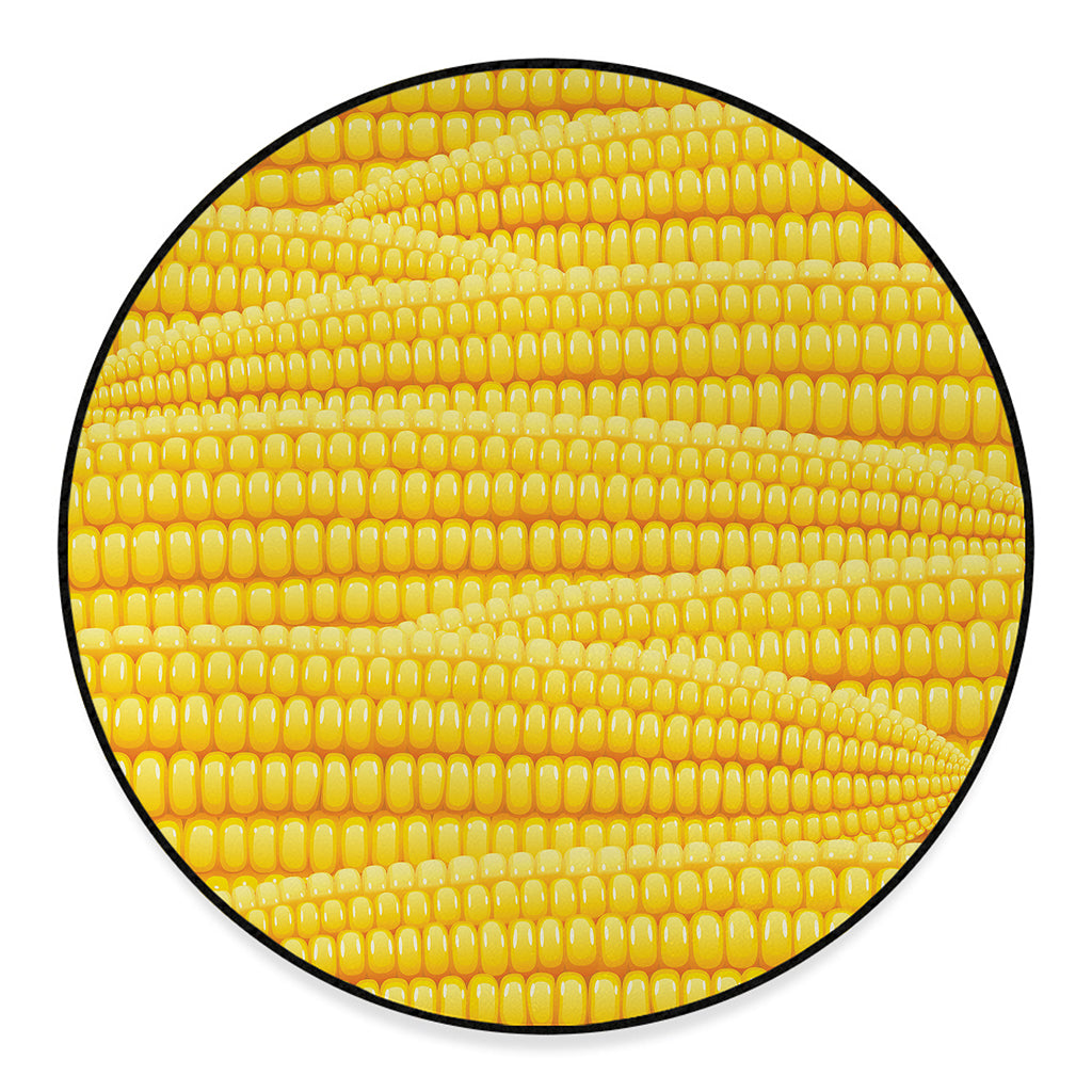 Corn Pattern Print Round Floor Mat