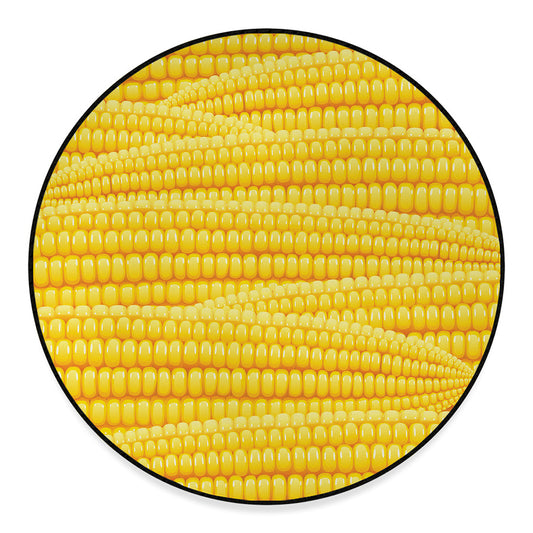 Corn Pattern Print Round Floor Mat