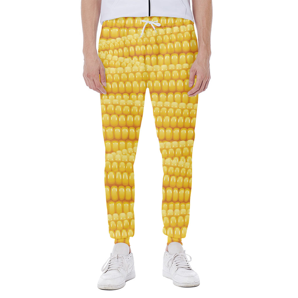 Corn Pattern Print Scuba Joggers