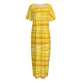 Corn Pattern Print Short Sleeve Long Nightdress