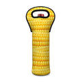 Corn Pattern Print Single Neoprene Wine Tote