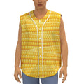 Corn Pattern Print Sleeveless Baseball Jersey