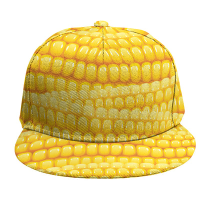 Corn Pattern Print Snapback Cap