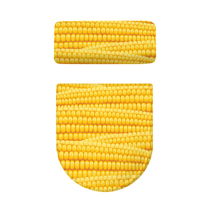 Corn Pattern Print Toilet Lid And Tank Cover Set