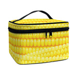 Corn Pattern Print Travel Makeup Bag