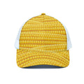 Corn Pattern Print White Mesh Trucker Hat