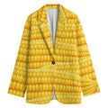 Corn Pattern Print Women's Cotton Blazer